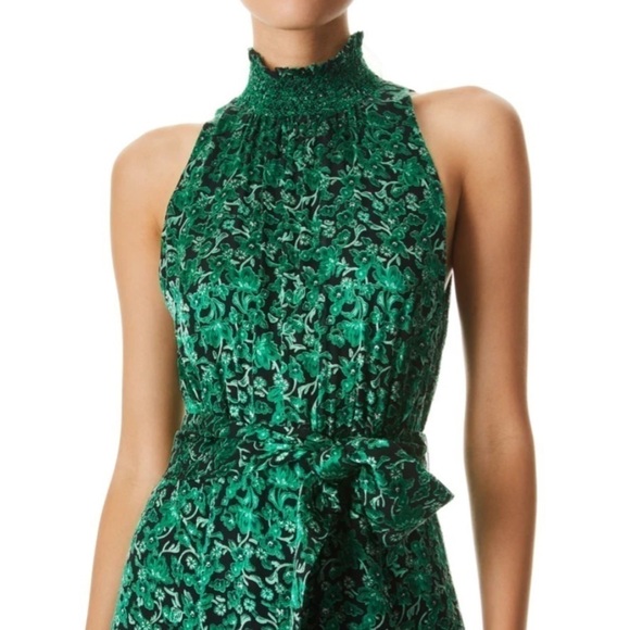 Alice + Olivia Dita High Neck Silk Maxi Dress - Picture 3 of 14